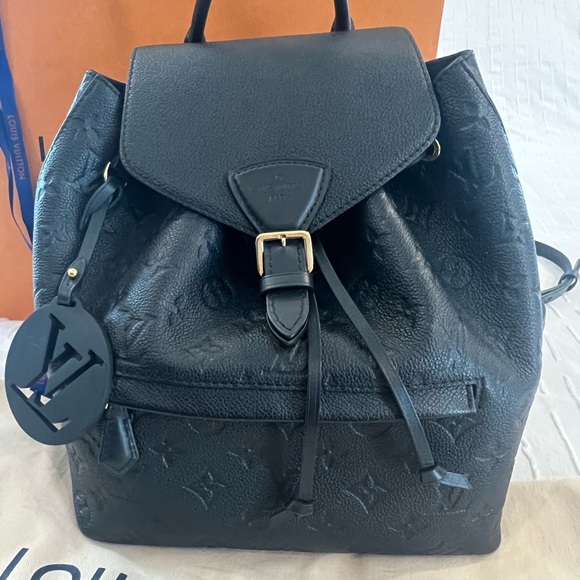 LOUIS VUITTON Black Monogram Empreinte Montsouris Backpack - Picture 1 of 16
